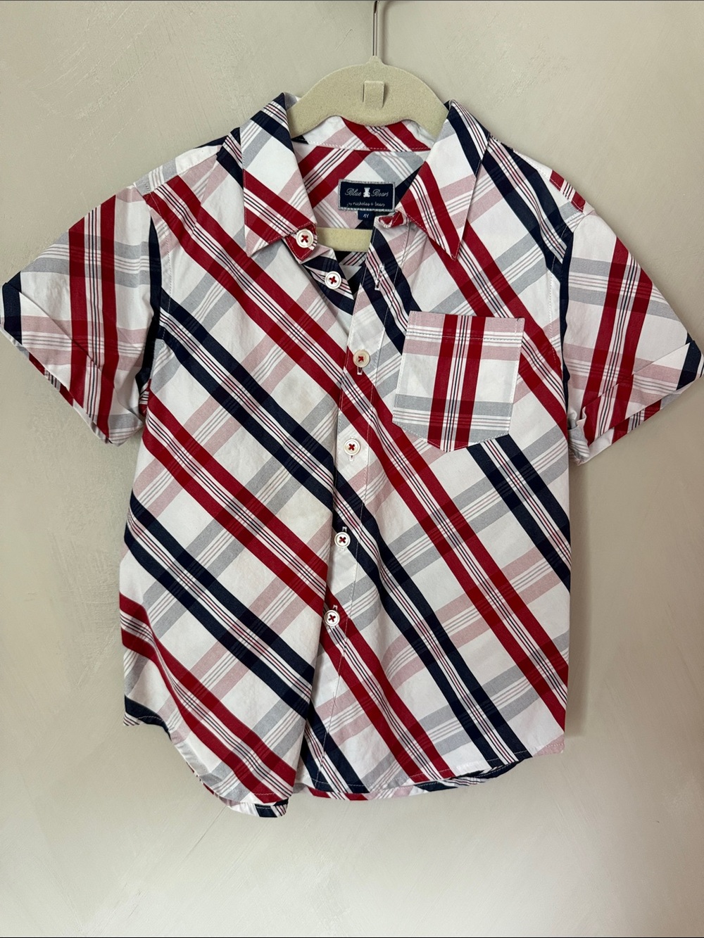 BlueBears Plaid Short-Sleeve Shirt - Kids